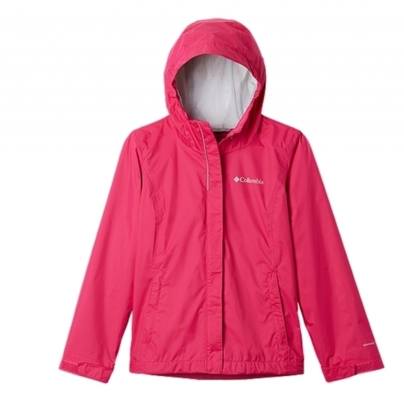 columbia girls arcadia waterproof raincoat jacket M 10-12 - Picture 1 of 12